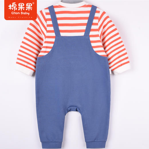 商场同款棉果果秋季新款男女童可爱舒适假两件连体衣爬服外穿M322722222483 商品图4