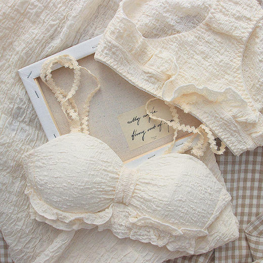 日系性感学生少女内衣小胸聚拢防下垂收副乳无钢圈文胸罩抹胸套装 商品图0