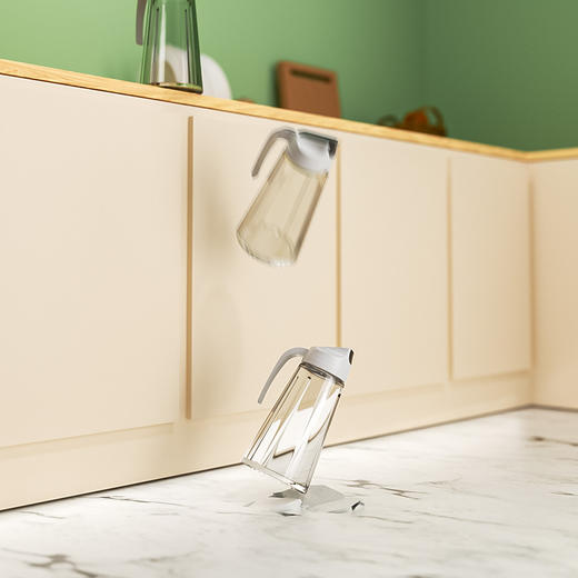 「解决油渍漏出！无铅玻璃材质」油瓶不锈钢油嘴开合大容量玻璃油壶厨房用品家用酱油醋瓶 商品图3