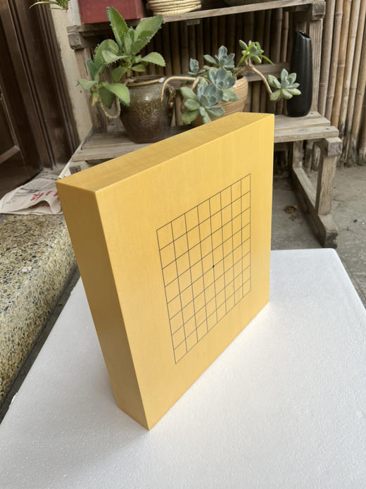 6厘米厚新榧独木小棋盘（一面13路一面9路）画线。 商品图2