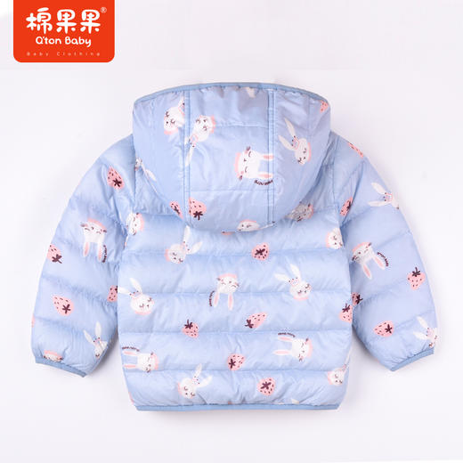 棉果果商场同款秋季新款女童满印连帽轻羽绒外套M322102922437 商品图6
