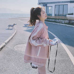 原宿风棒球服女春秋2021新款甜酷韩版宽松百搭飞行夹克外套ins潮