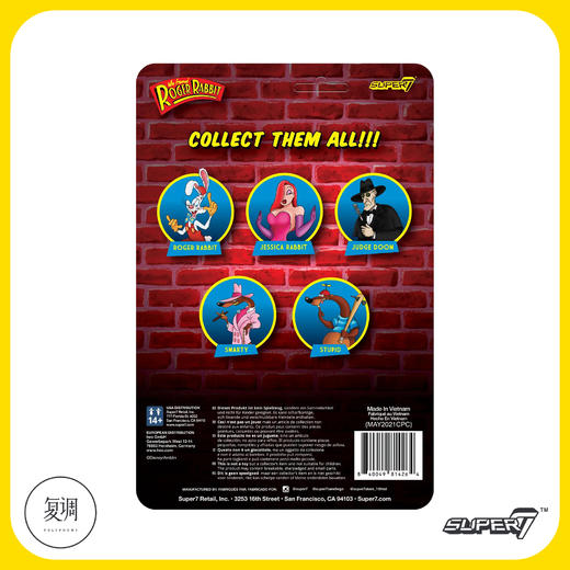 现货 Super7 谁陷害了兔子罗杰 挂卡 系列1 电影 喜剧 商品图10