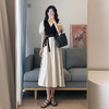 裙子女夏2022新款胖mm法式收腰显瘦气质女神范撞色超仙初恋连衣裙 商品缩略图6