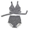 泳衣女分体比基尼宋智雅同款时尚格子性感小胸聚拢度假泡温泉 商品缩略图2