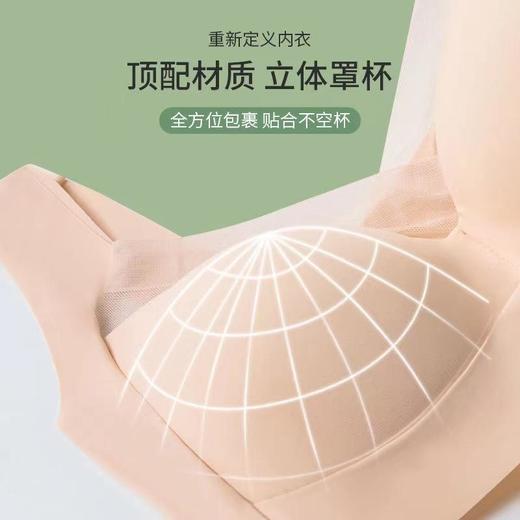【买一送一！0束缚比不穿还舒服】超薄冰丝轻爽无痕内衣，云般轻盈！收副乳防外扩，凉感透气无钢圈，聚拢挺翘，无束缚不紧勒，防下垂背心式乳胶文胸，胸再大也不怕 商品图3