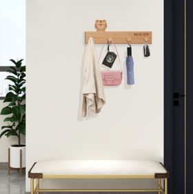 入户进门墙上虎头挂衣钩壁挂玄关墙壁衣服挂钩置物架收纳门口后挂衣架