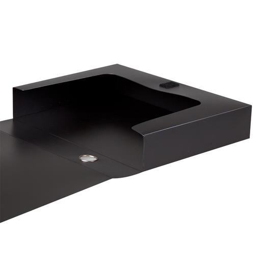 齐心 A1249档案盒55mm A4 绯蓝 PP文件盒资料收纳盒 商品图3