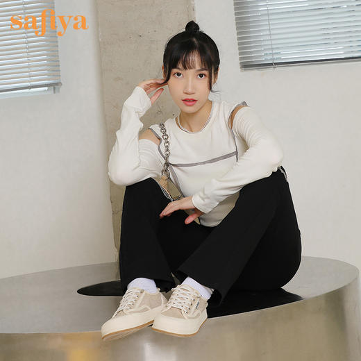 Safiya/索菲娅小香风蕾丝软底小白鞋2022秋新款休闲鞋SF23112406 商品图6