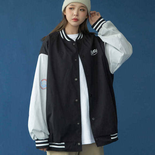 外套女春秋宽松棒球服2021新款盐系炸街原宿风上衣短款夹克ins潮 商品图6