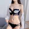 【温柔又很有气场的内衣】黛唯梵撞色蕾丝内衣女小胸聚拢无钢圈性感无肩带胸罩上托收副乳文胸 商品缩略图1