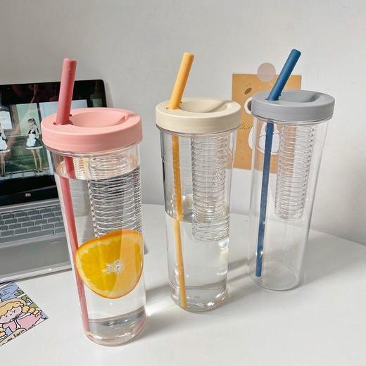 抖音爆款网红同款高颜值ins学生女吸管杯耐摔耐热便携茶杯夏季大容量杯子 商品图0