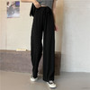 新款高腰阔腿裤女春秋季新款时尚百搭显瘦宽松休闲长裤垂感拖地直筒裤清凉女裤出游裤子 商品缩略图1