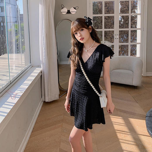 泳衣女式专业泳衣连体纯色新款泳装保守显瘦修身气质度假温泉 商品图0