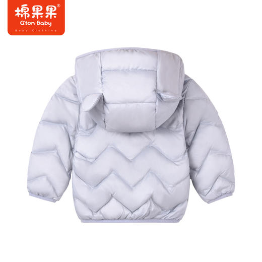 商场同款秋季新款男童可爱时尚童趣外穿连帽轻羽绒外套M312102922538 商品图3