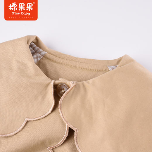 商场同款棉果果秋季新款女童全棉里子气质甜美梭织风衣花边领M322130222433 商品图3