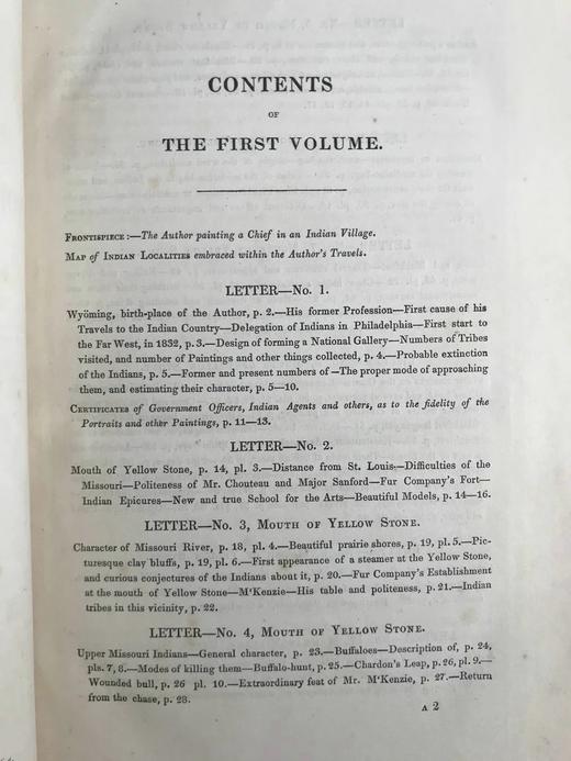 1844年 北美印第安人的礼仪、风俗和状况（全2卷） 数百幅版画插图 全真皮精装16开 商品图3