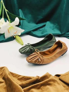 草绿弹力羊猄蛋卷鞋