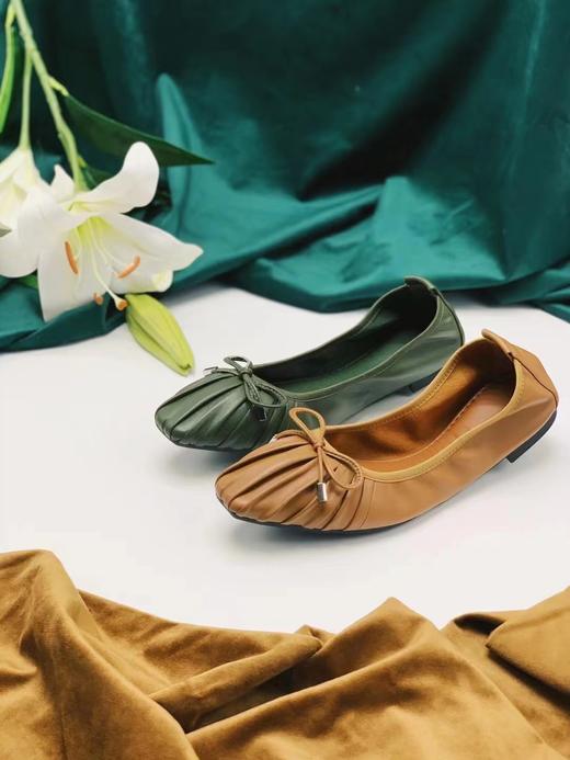 草绿弹力羊猄蛋卷鞋 商品图0