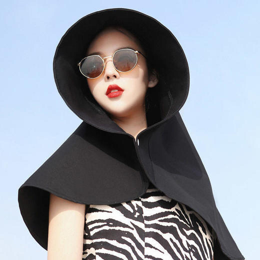 蕉下同款网红遮阳帽护脖子防晒帽女防紫外线户外骑行披肩大帽檐开车太阳帽 商品图5