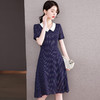 2022年新款收腰显瘦温柔风娃娃领短袖女中长款波点连衣裙  QB-LL89036 商品缩略图2