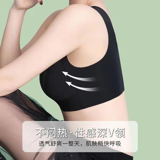 【买一送一！0束缚比不穿还舒服】超薄冰丝轻爽无痕内衣，云般轻盈！收副乳防外扩，凉感透气无钢圈，聚拢挺翘，无束缚不紧勒，防下垂背心式乳胶文胸，胸再大也不怕 商品图5