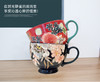 陶瓷杯子马克杯可爱少女家用麦片咖啡牛奶水杯燕麦手绘早餐杯 商品缩略图1