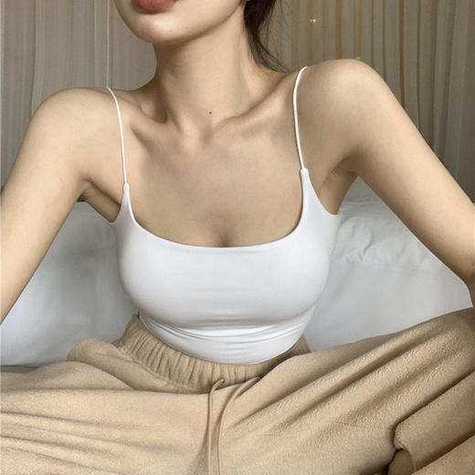 黛唯梵辣妹夏季新款白色纯欲风性感吊带小背心女装外穿内搭打底衫上衣潮 商品图2