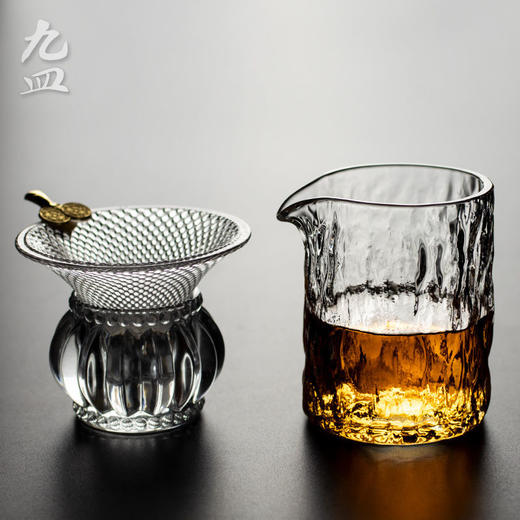 九皿玻璃公道杯 公杯茶漏套装 加厚耐热茶海分茶器装茶器茶具配件 商品图5