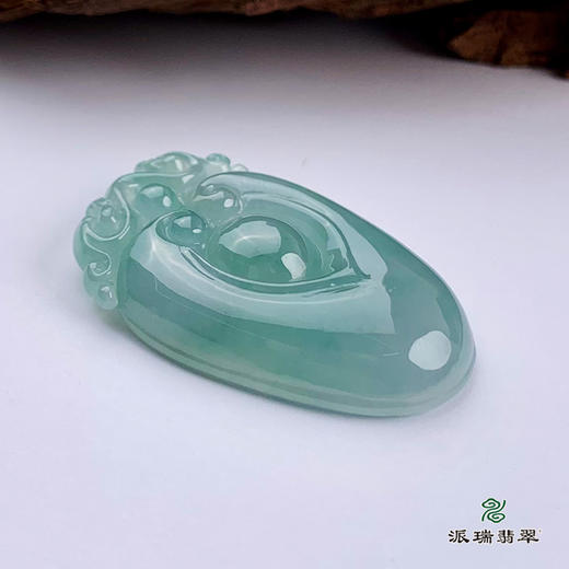派瑞翡翠 翡翠挂件 糯种 飘花 商品图3