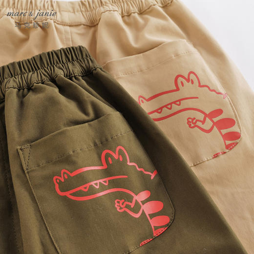 马克珍妮秋装新款 男童涂鸦口袋直筒裤 儿童裤子221823 商品图4