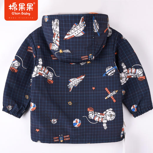 商场同款棉果果秋季新款男童外套+内胆外套一衣三穿时尚好穿两件套保暖冲锋衣M312100422499 商品图5