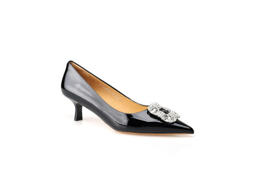 豪麟名鞋奥莱迪嘉女装牛移膜革意式柔美皮鞋DJYYA22WP004黑色  原价1660元 商品图0