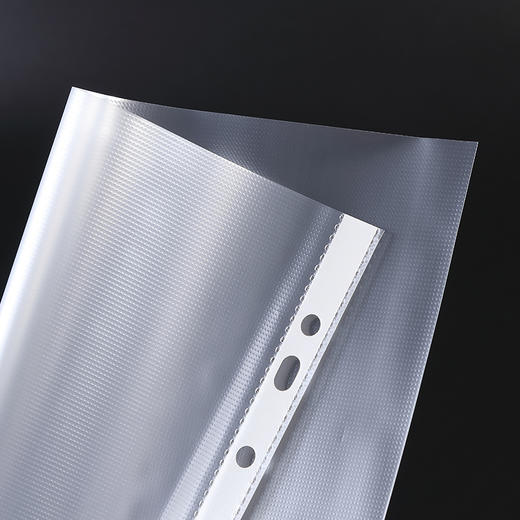 齐心 EH303A-1 A4文件保护袋 11孔活页文件袋0.04mm 100个/套 商品图2
