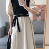 裙子女夏2022新款法式复古chic宫廷风设计感收腰显瘦茶歇连衣裙 商品缩略图7