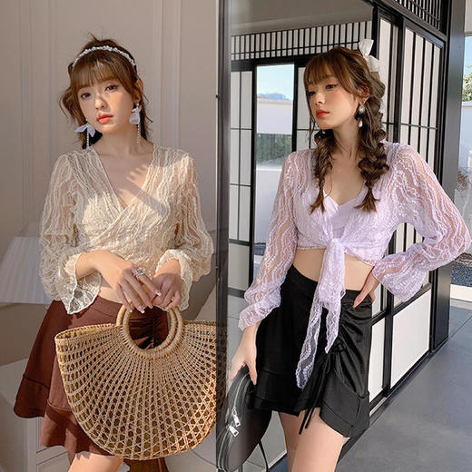 泳衣女专业泳衣新款三件套比基尼长袖泳装防晒显瘦性感泡温泉 商品图1