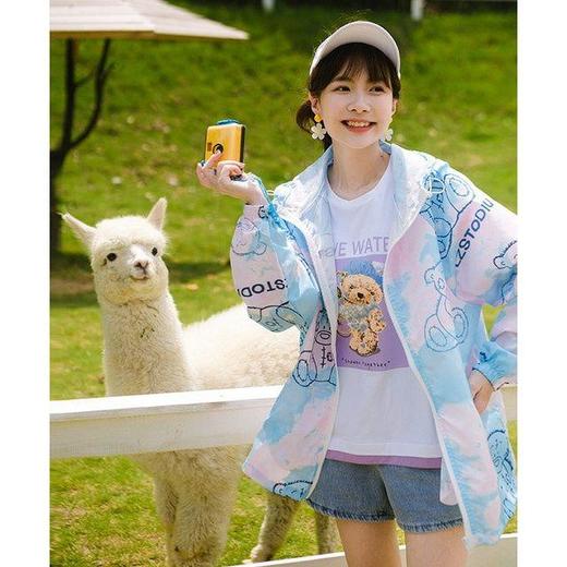 防晒衣少女2021新款夏季薄款洋气时尚中长款防晒服初中学生外套潮 商品图0