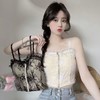黛唯梵蕾丝少女款抹胸吊带女学生款纯欲仙气设计款内搭外穿拉链褶皱裹胸 商品缩略图1