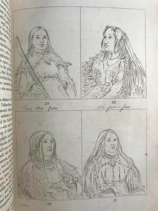 1844年 北美印第安人的礼仪、风俗和状况（全2卷） 数百幅版画插图 全真皮精装16开 商品图14