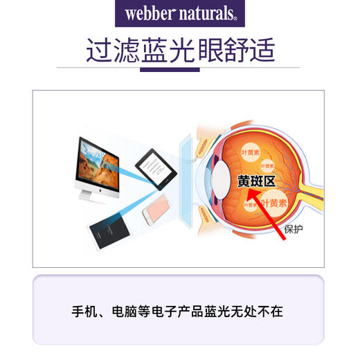 【跨境加拿大原装进口】Webber Naturals伟博天然叶黄素玉米黄素软胶呵护眼睛Lutein 10mg*60粒（SKU3366） 商品图2