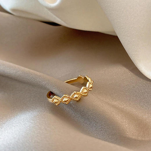 新款潮冷淡风纹理金属戒指女小众设计感ins风同款尾戒指环 商品图2