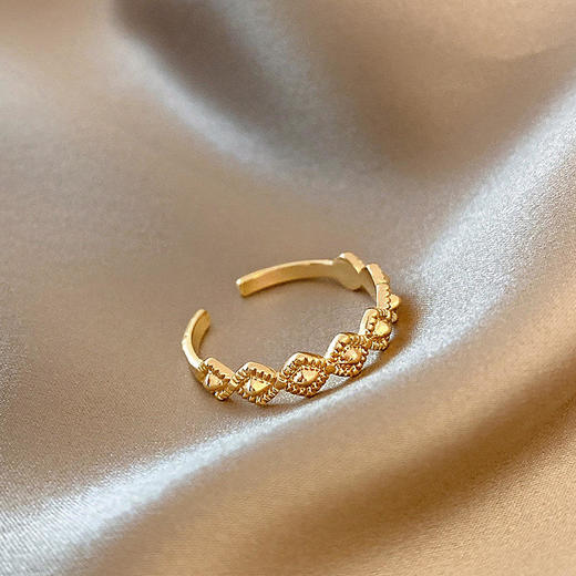 新款潮冷淡风纹理金属戒指女小众设计感ins风同款尾戒指环 商品图0