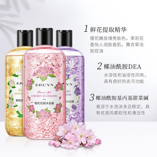 樱花花瓣沐浴露清爽留香滋润保湿香水沐浴液深层清洁 商品图1