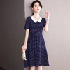 2022年新款收腰显瘦温柔风娃娃领短袖女中长款波点连衣裙  QB-LL89036 商品缩略图1