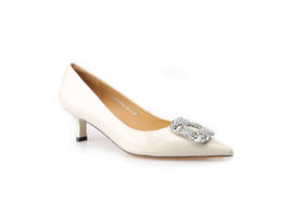 豪麟名鞋奥莱迪嘉女装牛移膜革意式柔美皮鞋DJYYA22WP004白色  原价1660元