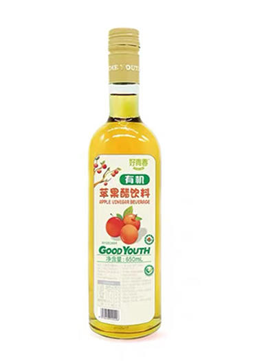 好青春有机苹果醋饮料 650ml/瓶 商品图0