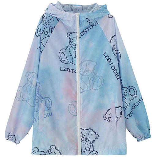 小熊防晒衣女韩版百搭春秋薄款防晒服简约通勤宽松网红ins潮夏季 商品图4