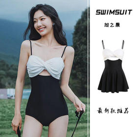 【pick性感复古的成熟御姐风】ns复古泳衣女，泡温泉无袖露背，纯欲性感连体遮肚，显瘦爆款超仙保守热卖