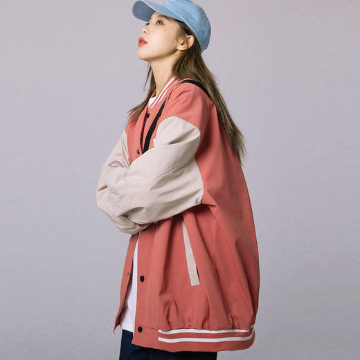 外套女春秋宽松棒球服2021新款盐系炸街原宿风上衣短款夹克ins潮 商品图7