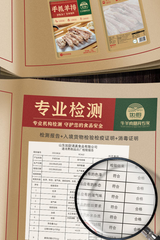 YK|如厨手抓羊排1000g 加热即食 羔羊肋排 户外烧烤食材熟食 手抓羊肉1kg*2【普通快递】 商品图3